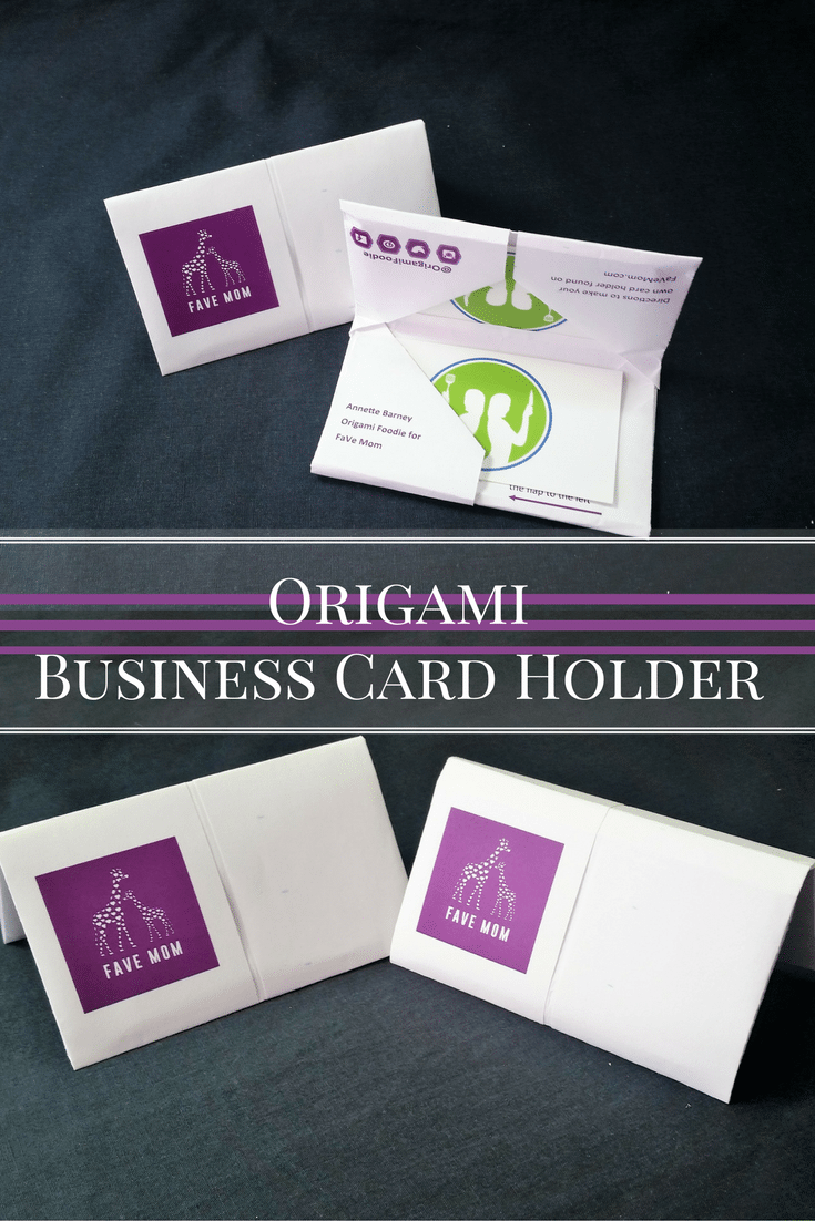 Fold your own Origami Business Card Holder with a practice printable, step by step instructions and a video