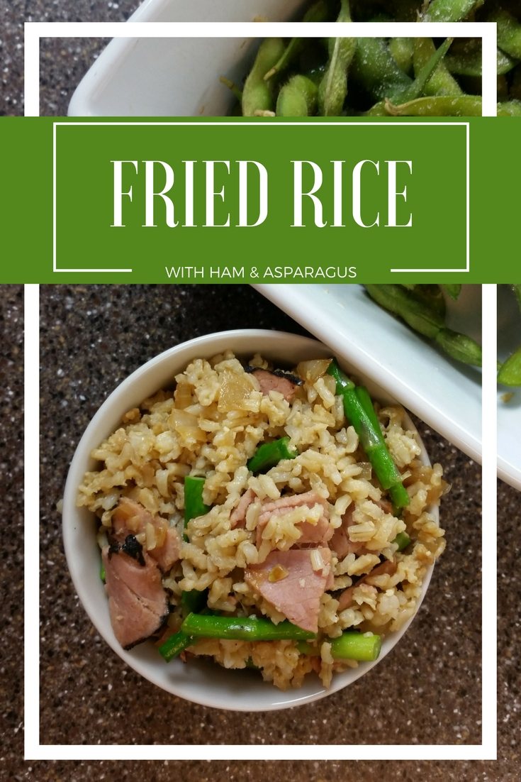 You will love this Ham and Aspargus Friec Rice Recipe. Less than 20 minutes and uses one pot. Easy Peasy | FaVe Mom