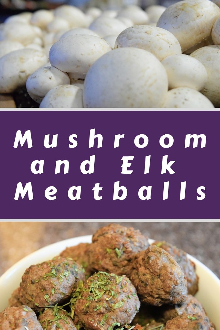 Mushrooms are th e key to making a moist and helathy meatball.  We use elk but it works with burger too.  #meatballs #elk #mushrooms #theblend