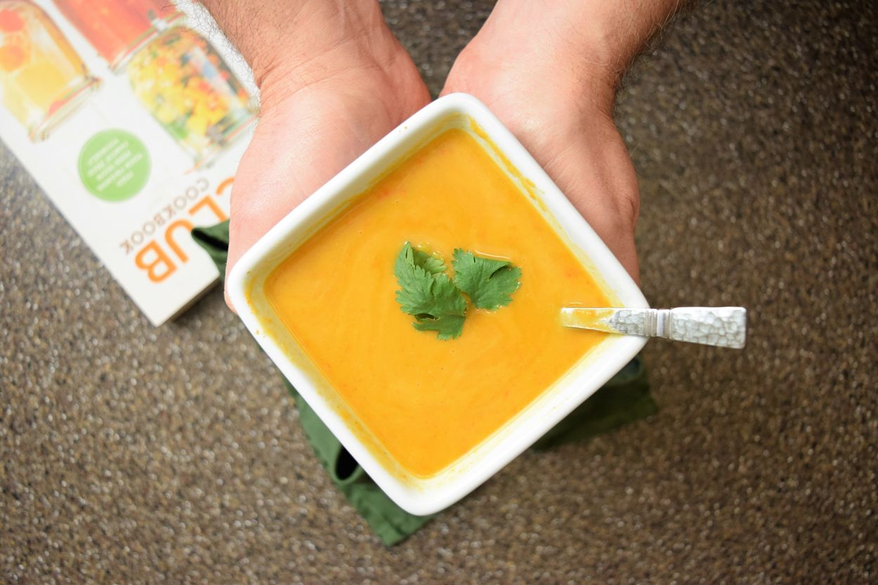 Easy Healthy Carrot Curry and Sweet Potato Soup recip