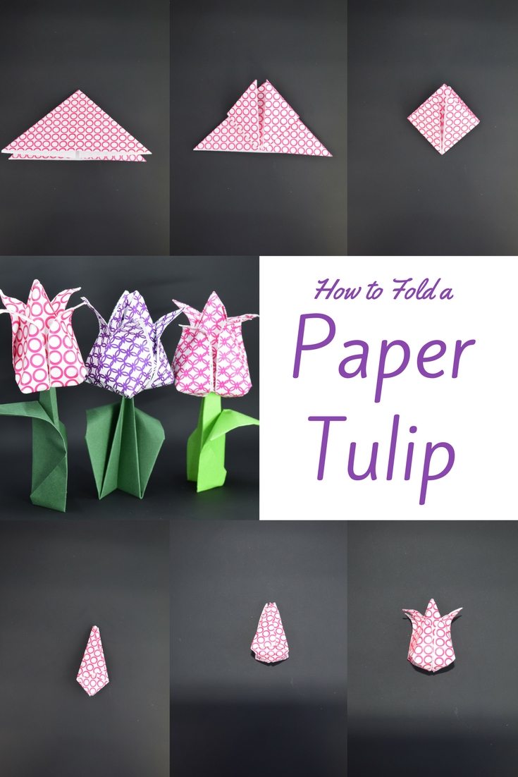 How to Fold a Paper Tulip Video Tutorial, Easy to follow and quick. Favemom.com