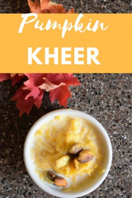 A not-so-typical delicious fall dessert that can only be made when the sweet pie pumpkins are available. No pumpkin pie spice here to make pumpkin kheer