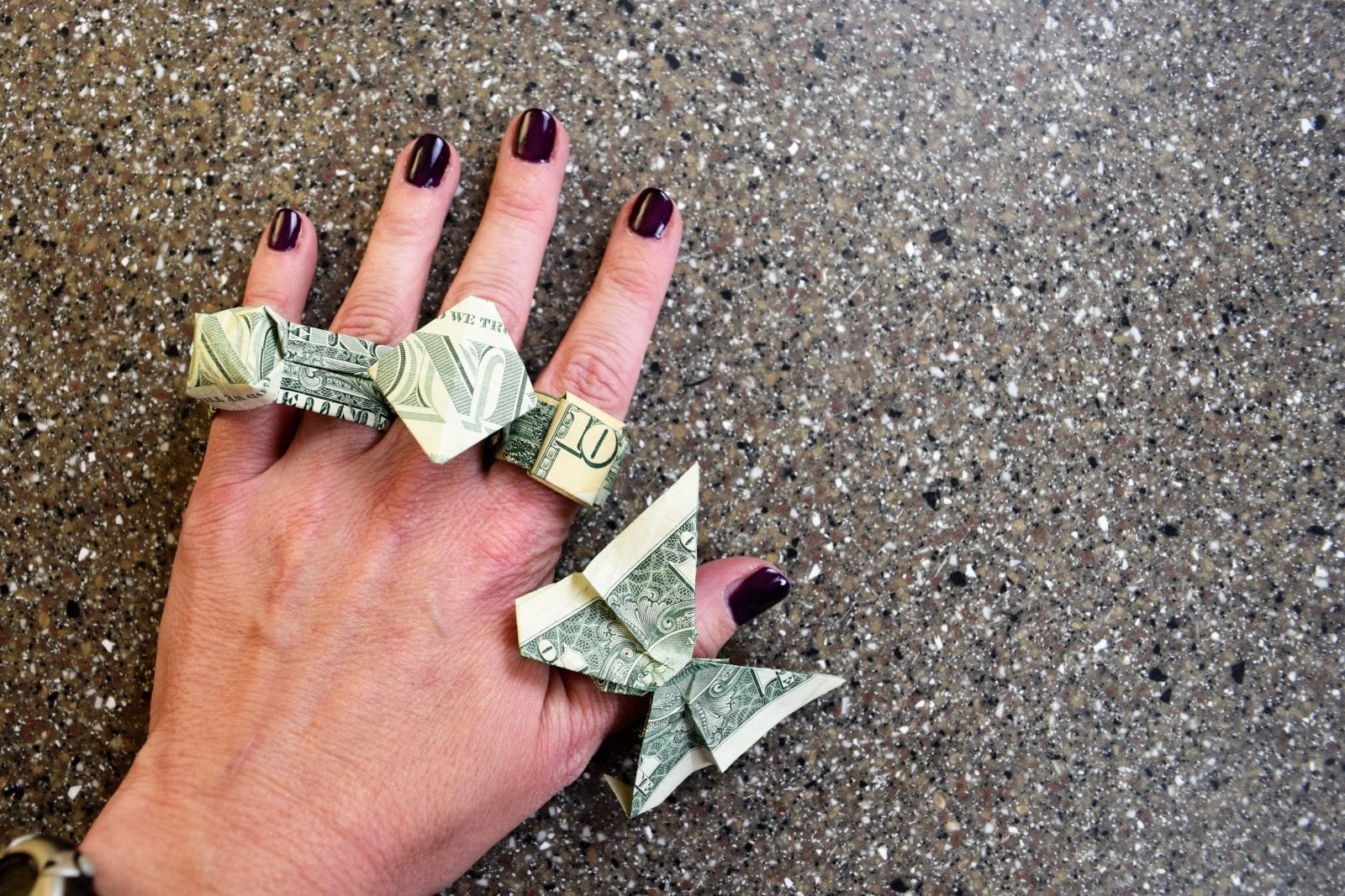Money Origami Ring 4 Ways | Favemom.com