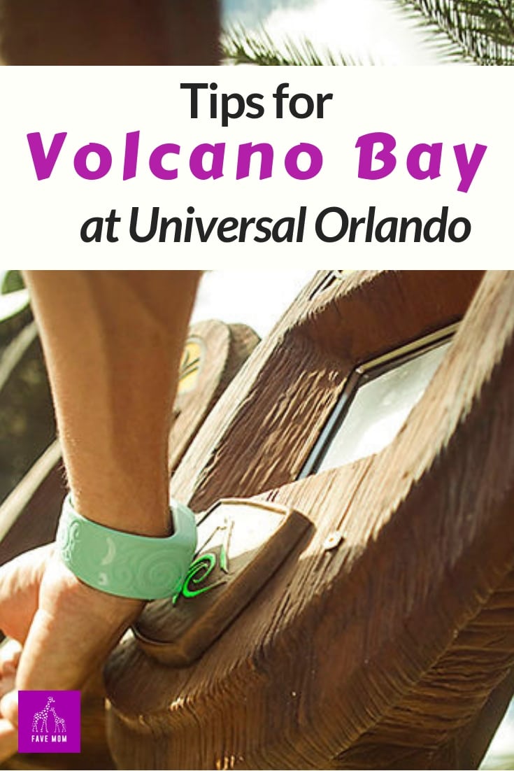 Universal Orlando's Volcano Bay water park is very popular.  Use these tips to get a leg up on the crowds.  Cause they can't be avoided.  Where to get lockers, what to bring and how to save frustration with the kids.  #favemom #unviersalorlando #readyforuniversal #volcanobay #universalstudiosorlando #traveltipsorlando